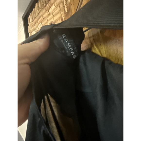 Y2K Rampage Black Layered Flowy Beaded Strapless Open Back Top Sz S - Picture 4 of 6